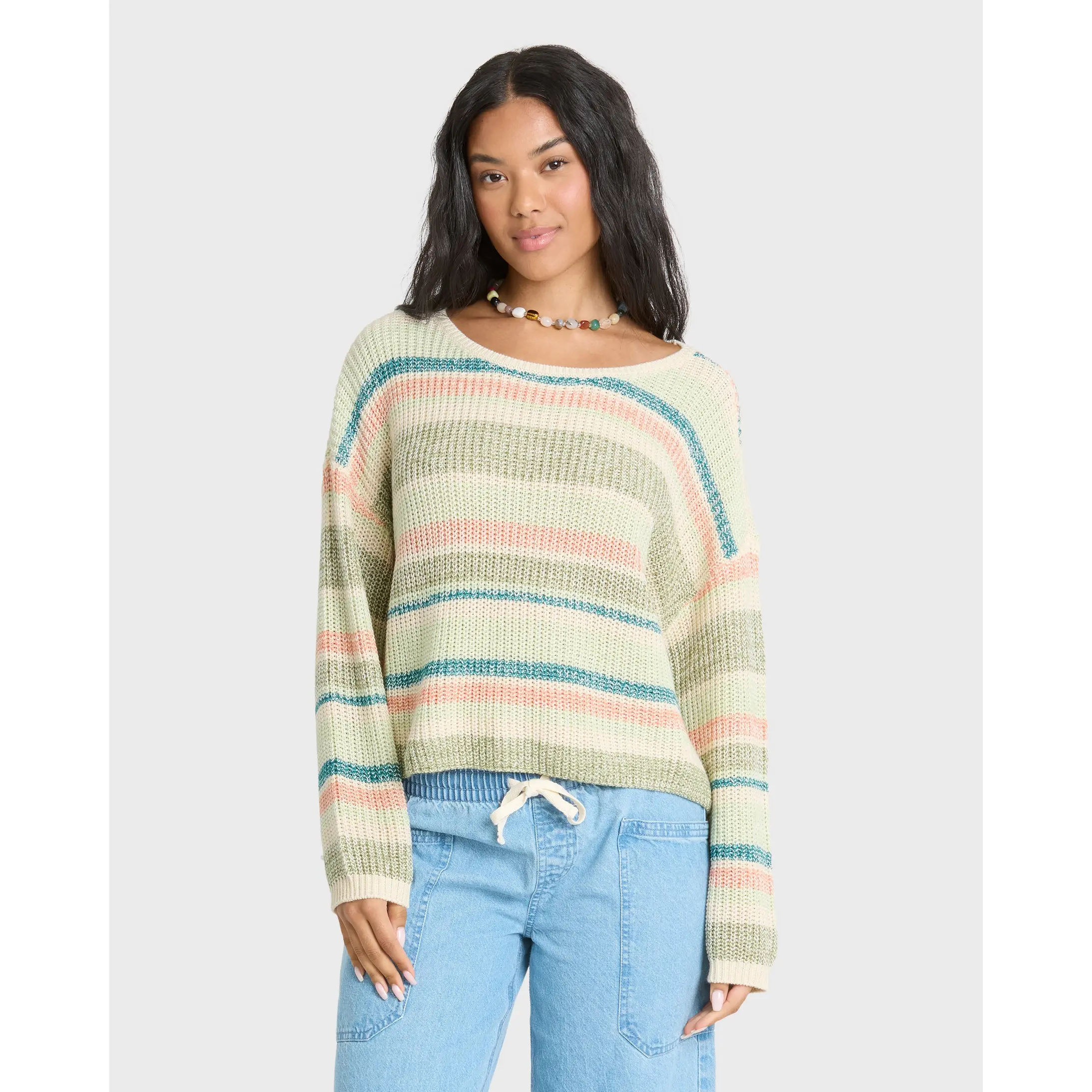Lit Light Crewneck Sweater - Smoke Green