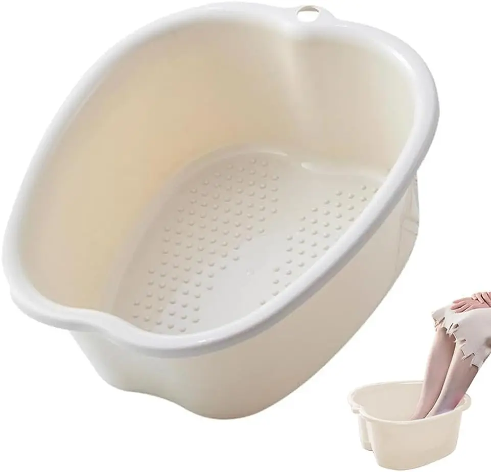 Portable Plastic Foot Soaking Basin, Foot Spa Tub for Men & Women, Pedicure Bucket for Foot & Toe Nail Care