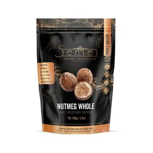 5Senses Nutmeg Whole | Nuez Moscada | Warm Serenade | Single Origin, Non-GMO, Fairtrade, Kosher, Gluten-Free, Vegan Natural Perfume