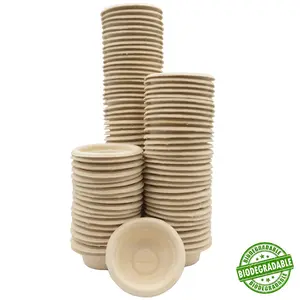 Small Biodegradable Gecko Feeding Cups - 0.5 oz Paper Cups for Gecko Diet