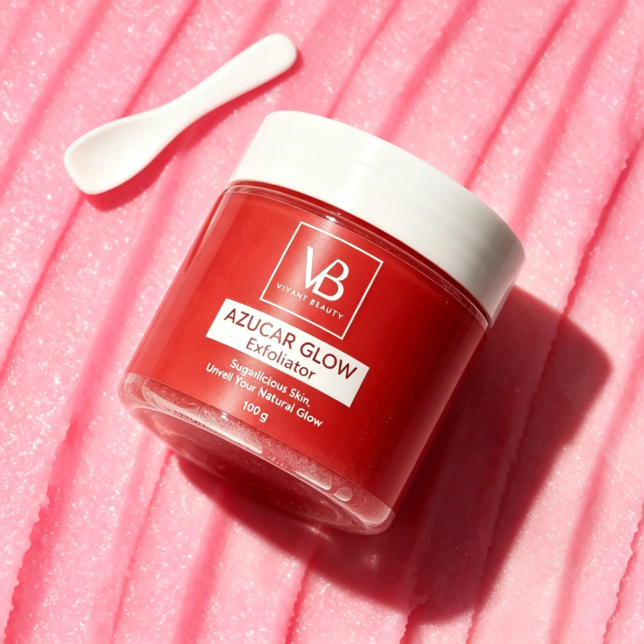 VB BLANQUEACULOS AZUCAR GLOW Exfoliant & Brightening Sugar Scrub Hydrating Exfoliating Facial Cleanser for Smooth Skin Daily Cleansing 100g