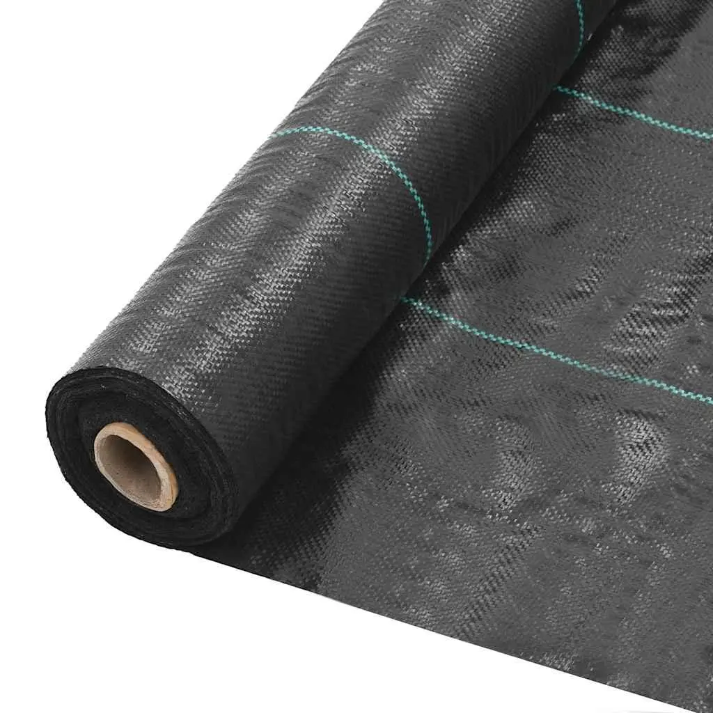 vidaXL Weed Membrane, Landscape Fabric, Weed Block Mat, Weed Control Cloth for Garden Underlayment Agriculture Outdoor Projects, PP 6.6'x164'Black 45228