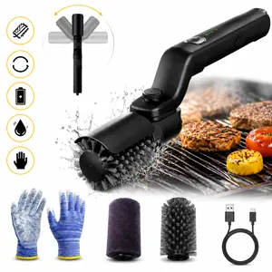 2026 Upgrade Electric Grill Brush for BBQ – Cordless 3-Speed Power Grill Cleaner with 2 Brush Heads, 150Mins Battery, Adjustable Angle, Heavy Duty Outdoor Grill Cleaning Tool， BBQ grill cleaner, cordless grill brush, grill cleaning tool