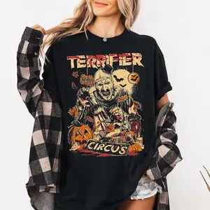 Terrifier Horror Movie Shirt: Spooky Clown Halloween Costume Fabric Womenswear