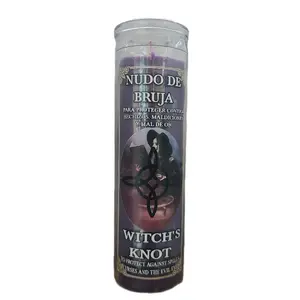 WITCH’S KNOT NUDO DE BRUJA CANDLE - Spiritual Protection Candle for Cleansing Ceremonies, Defending Against Negative Spells & Malicious Intentions - Light, Decor