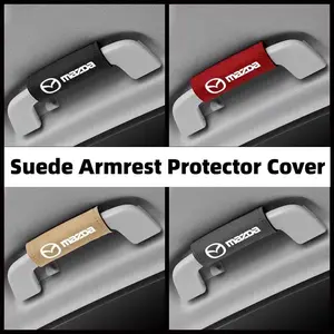 2pcs Car Interior Roof Grab Handle Cover, Faux Fur Protection for Mazda Full Line Models, Automotive Decoration Accessories