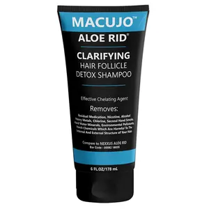 Macujo Aloe Rid Clarifying Hair Follicle Detox Shampoo - 6 FL.OZ/178 mL, Effective Chelating Agent for Pollutants & Residual Medications, Haircare Cleanser