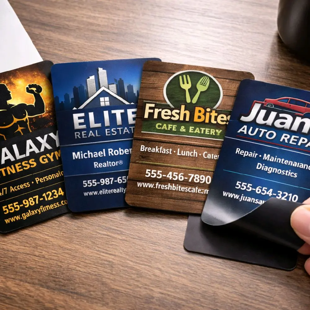 Magnet Business Cards - Magnetic Material for Secure Attachment Ideal for Offices Events and Personal Use Sleek Design Professional Touch