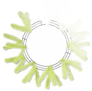 15" Wire, 25" OAD Work Wreath – Lime