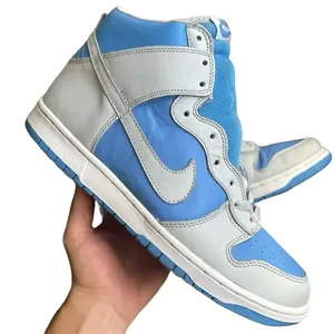 US 12- Nike Dunk High 2003 EU Exclusive University Blue Natural Grey UNC USED