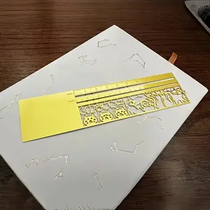 1pc 3-In-1 Cat Lover Ruler Template, Cute Dual-Sided Bookmark & Ruler, Precise Stationery for Journals, Planners, Note-Taking