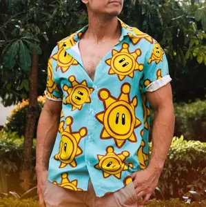 Shine Sprite Mario Bros Sunshine Hawaiian Shirt | Cool Summer Anime Vibes for Men & Fans