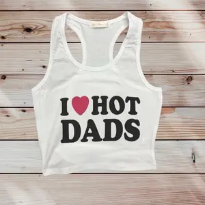 I Love Hot Dads Tank Top Cotton Soft