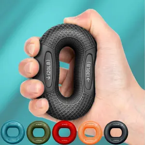Hand Grip Strengthener Silicone Ring for Muscle Training Sports Rock Climbing Finger Rehabilitation 5 Resistance Levels Portable & Lightweight Grip Strength Trainer