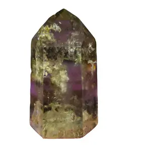 Smokey Quartz tower with lodalite inclusions