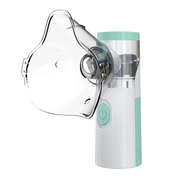 Portable Handheld Mesh Nebulizer for Adults & Kids, AA-Powered Ultrasonic Device with Adjustable Speeds, Self-Cleaning Function, 8ml Medicine Cup, Included Masks, Lightweight Compact Mini Travel Essential