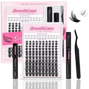 SmoothLuxe Moon Pop Manga Lash Clusters - C curl D curl DIY Lash Extensions Kit - Lash Clusters 8-18 mm With Bond And Seal And Remover - Lash Magic Anime False Lash Extension Kit dealsforyoudays