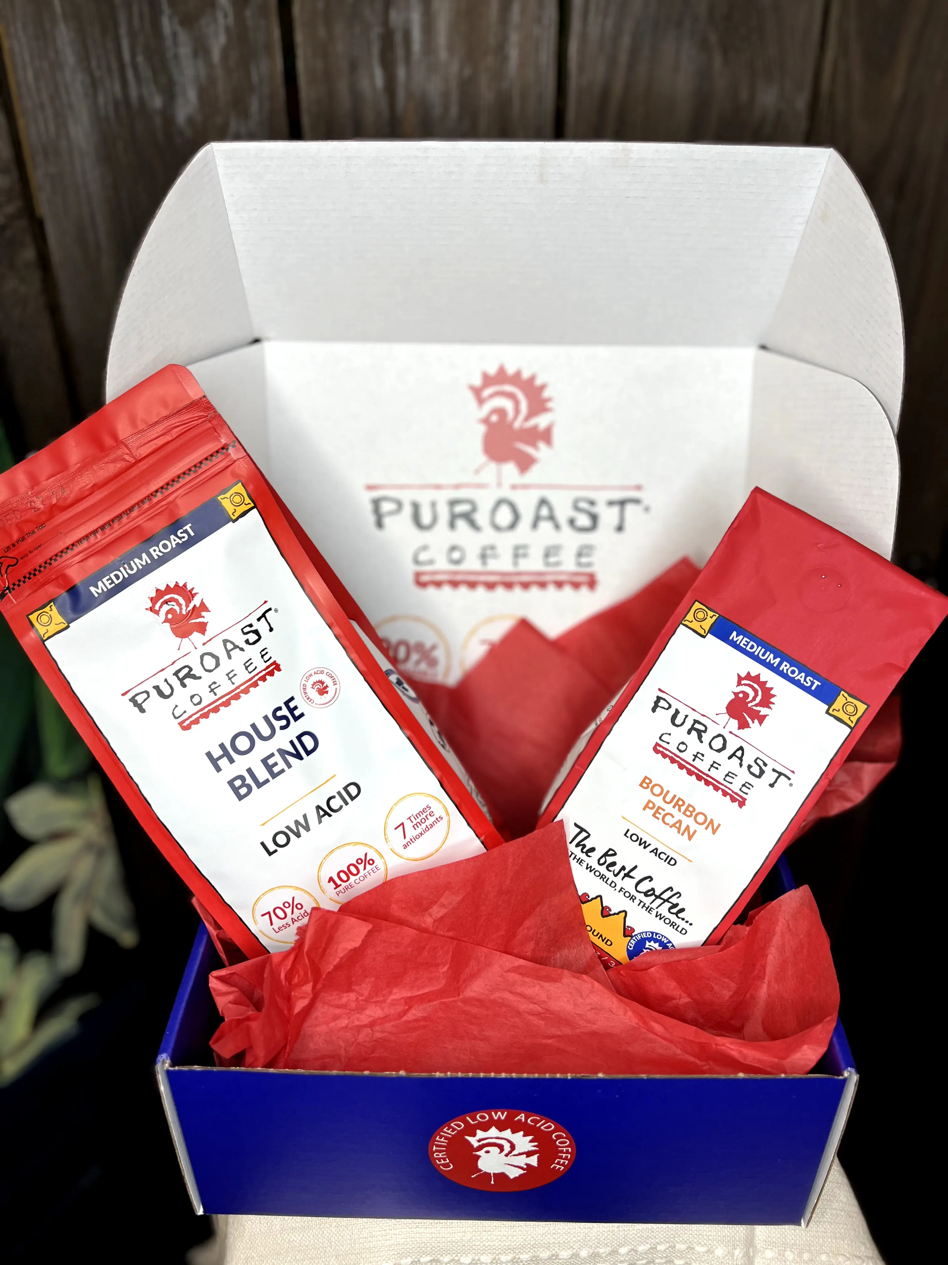 Puroast Low Acid Coffee "Holiday Box" The Essentials