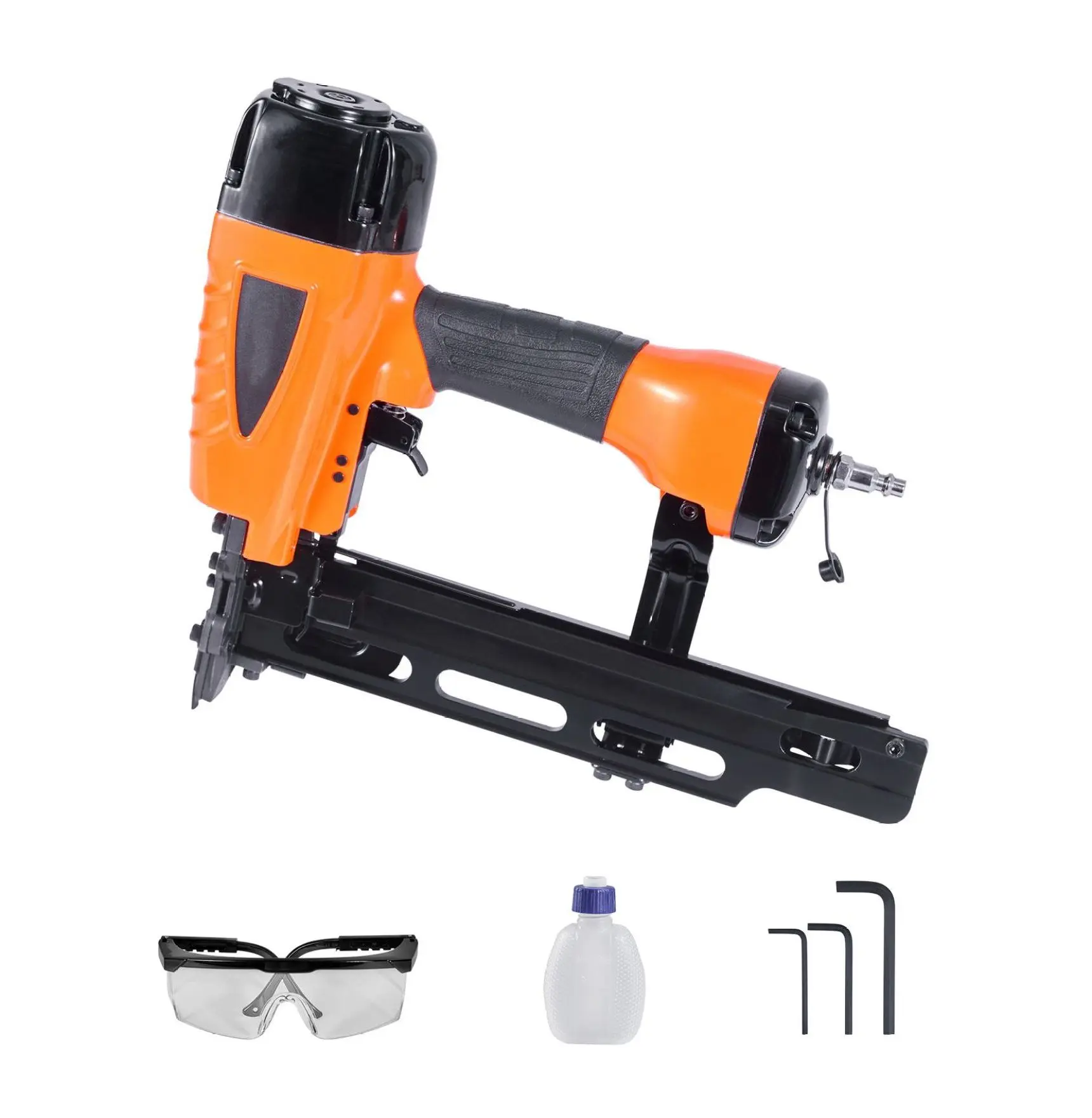 Pneumatic Staple Gun 16 Gauge, 7/16" Medium Crown Stapler 1-2 Inch, Heavy Duty Air Powered for Decking, Sheathing, Fencing, Subflooring 7/16 inch