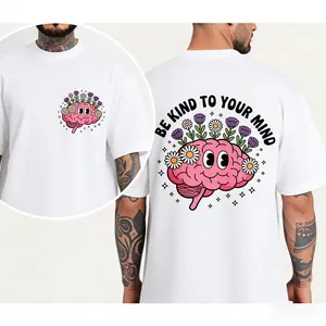 Be Kind To Your Mind Shirt Mental Health T-shirt, School Psychologist T-shirt, Inspirational Shirts, Mental Health Awareness Tee, Cute Brain T-shirt