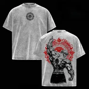 Escanor The One T-Shirt – Vintage Washed Seven Deadly Sins Lion Sin of Pride Anime Graphic Tee, Noon Power Gym Aesthetic Print, Oversized Soft Cotton Streetwear, Unisex Casual Apparel