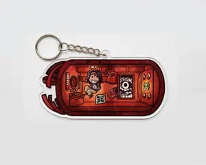 Iron Lung Horror Movie Inspired Keychain, Video Game Keychain, Horror Gaming Fans Gift