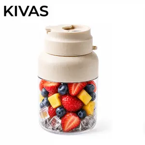 KIVAS Portable Blender for Smoothies & Shakes, 20oz Personal Blender, USB Rechargeable Cordless Blender, BPA-Free Mini Blender, Hand Blender, Crushes Ice & Frozen Fruit, Travel Blender for Gym, Office, Outdoor, with Travel Cup