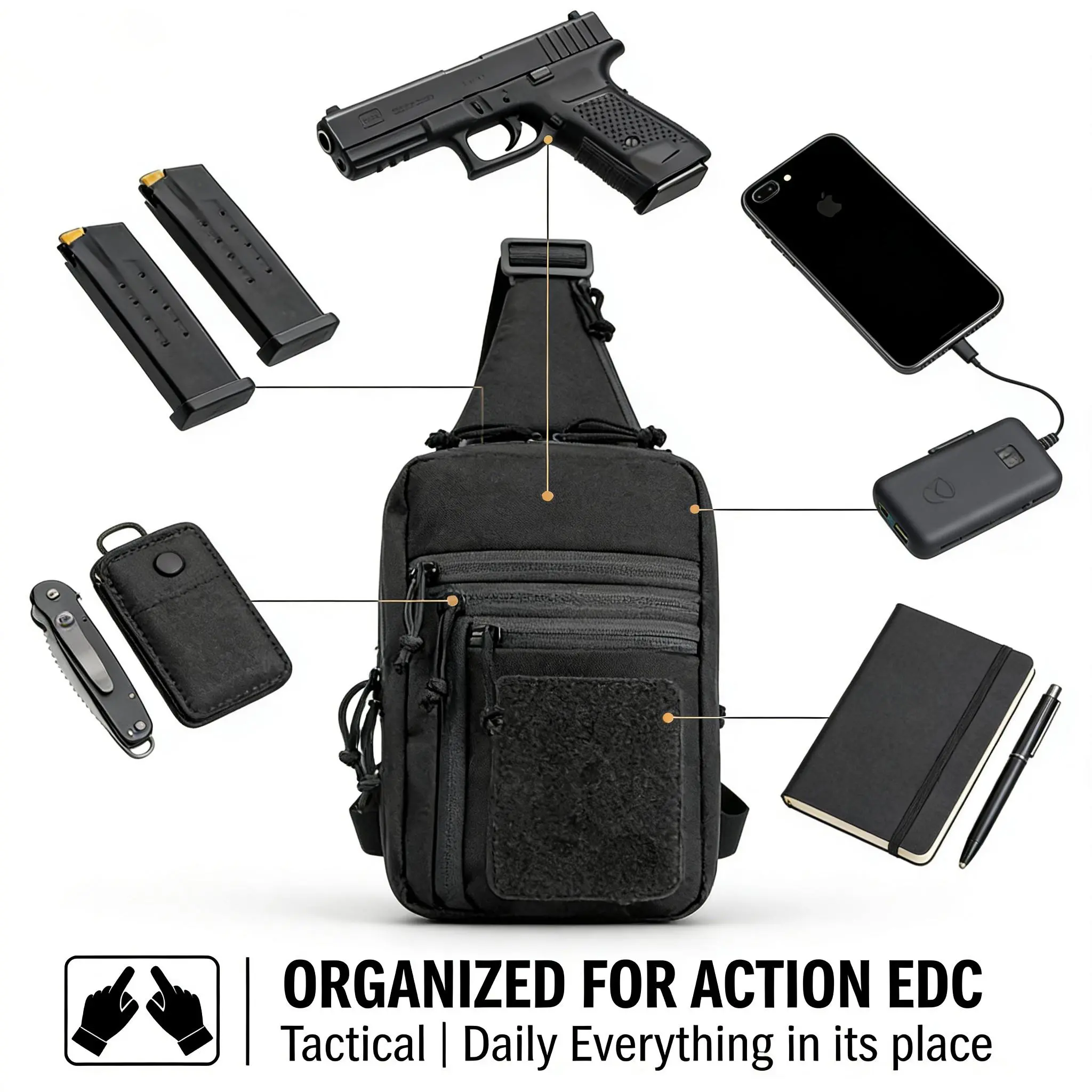 Stand Bag Shoulder Chest Bag Strap Suitable for Hidden Carrying