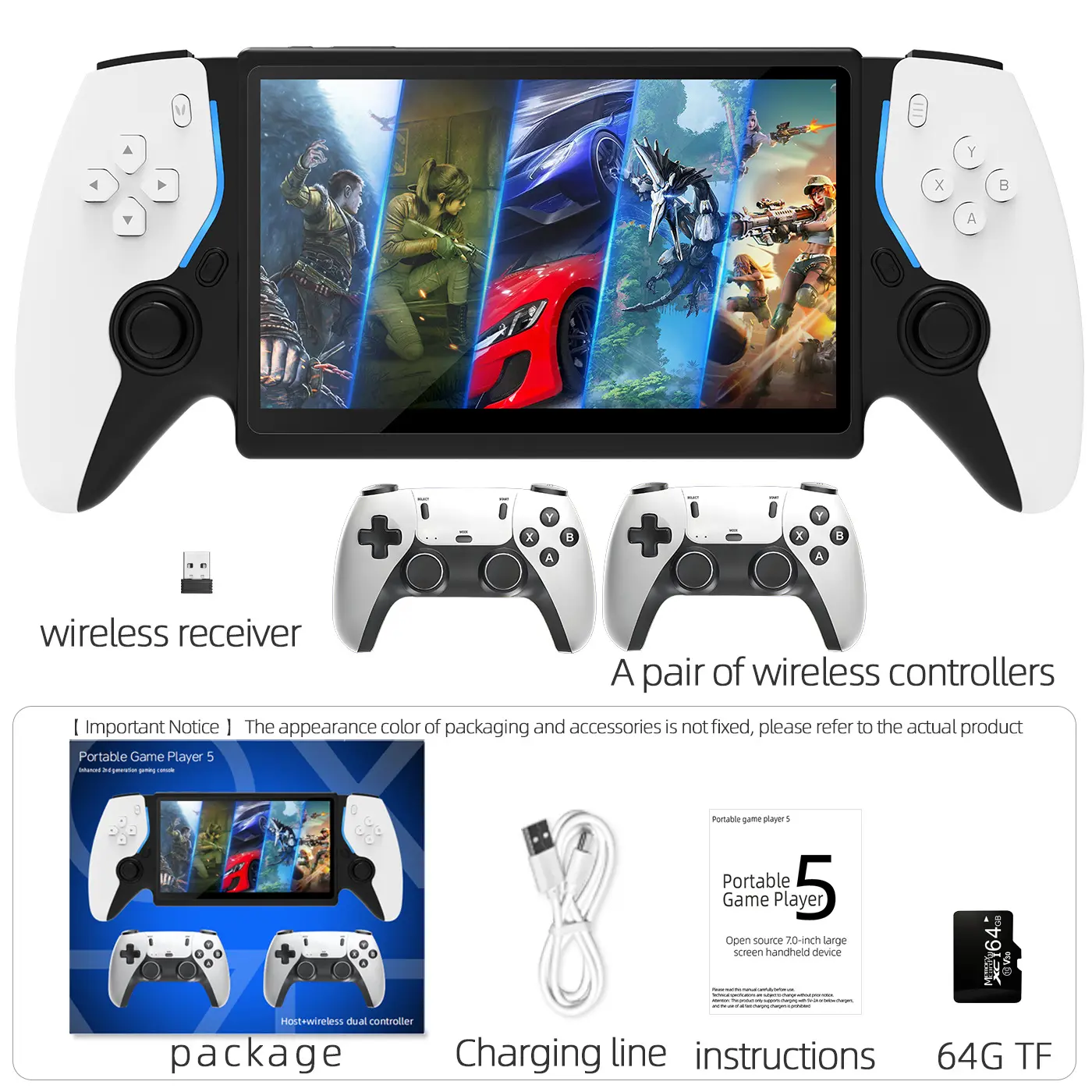 Upgraded P5 (64GB) white, dual-player version