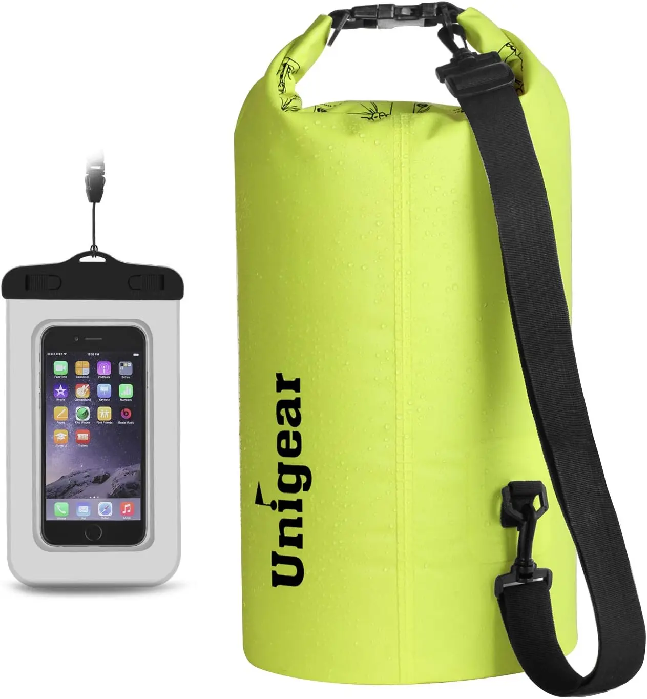 Dry Bag Waterproof, 2L/5L/10L/20L/30L/40L Floating and Lightweight Bags for Kayaking, Boating, Fishing, Swimming and Camping with Waterproof Phone Case