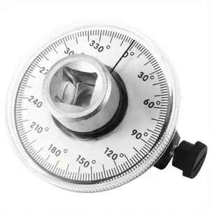 1/2-Inch Drive Torque Angle Gauge with Clear Dial and Long Handle - Durable Steel Construction for Accurate Automotive Maintenance and Repair - Includes Support Rods, Automotive Maintenance Tools | Precision Tool Design | Durable Construction