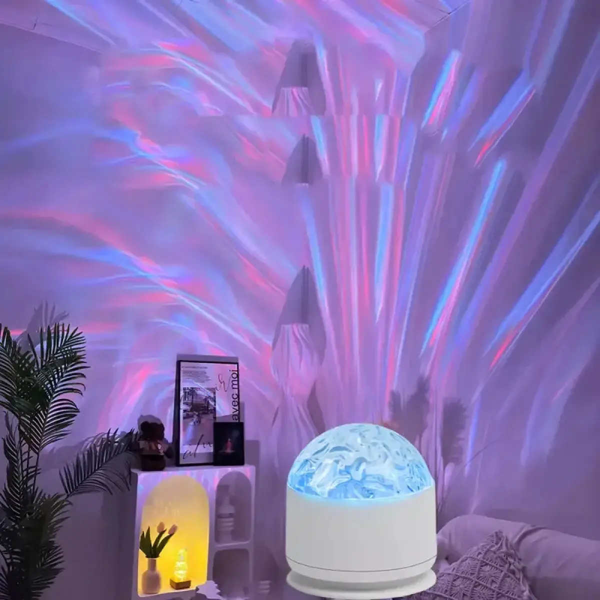 Star Projector with Remote Control, Ocean Wave & 3D Water Ripple Galaxy Night Light for Bedroom Ceiling, Romantic Ambient Mood Lighting, Kids Room Decor, Relaxation Lamp, Christmas & Birthday Gift