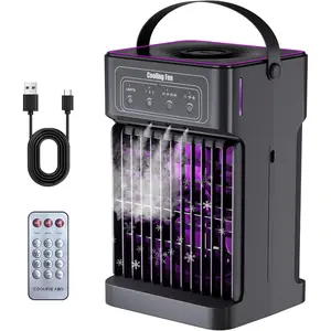 Portable Air Conditioners, 4-IN-1 Portable AC Unit with 3 Wind Speeds, 3 Spray Mode, 7 Night Light & 2-8H Timer Air Conditioner Portable,Personal Small Mini Air Conditioner Air Cooler for Room Camping