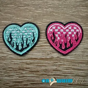 Fire Hearts Iron-On Patch