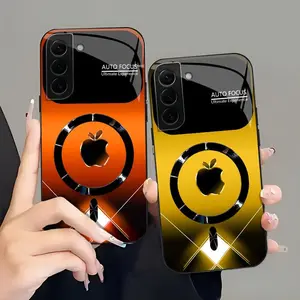 Futuristic Cyberpunk MagSafe Case — Neon Metallic Glossy Magnetic Cover for Galaxy S22 5G — 975