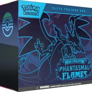 Pokémon Phantasmal Flames Elite Trainer Box - 9 Packs, 1 Charcadet Promo Card, 65 Sleeves, Dice, Player's Guide & More - Live Opened