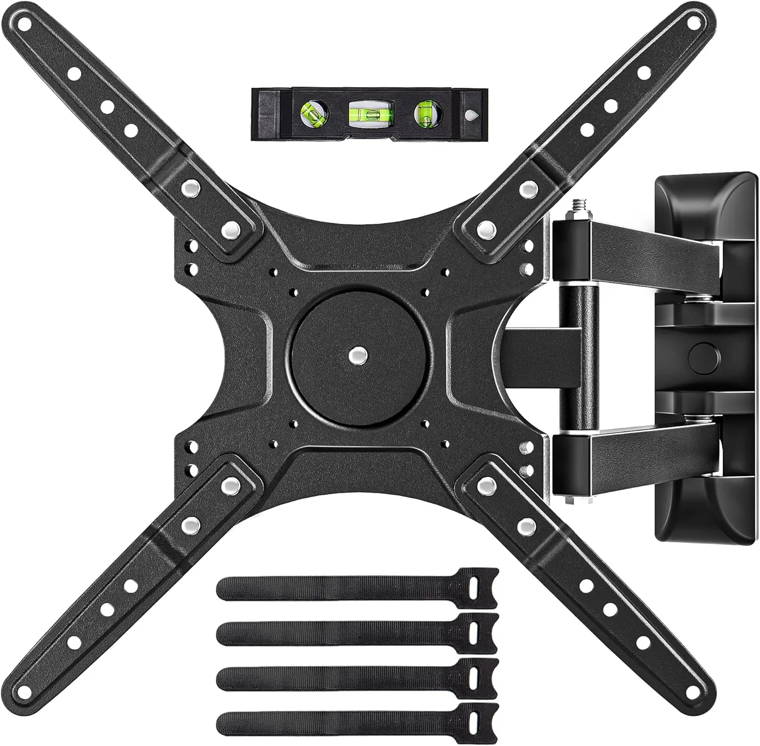 Full-Motion TV Wall Mount for Most 26-55 Inch TVs, Articulating TV Mount with Swivel & Tilt, Universal Corner Bracket with Extension Arm, Space Saving Design, Max VESA 400x400mm Up to 86lbs