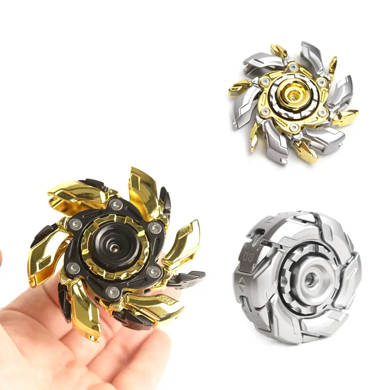Premium EDC fidget spinner, cool armor design with 12 armor pieces, long-lasting silent high-grade zinc alloy stress relief toy, portable finger play gadget, luxury gift for all occasions