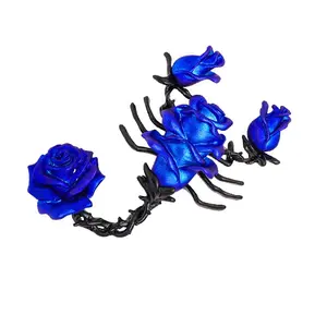 Artistic Drip Enamel Scorpion Rose Pin Retro Alloy Brooch Jewelry for Parties