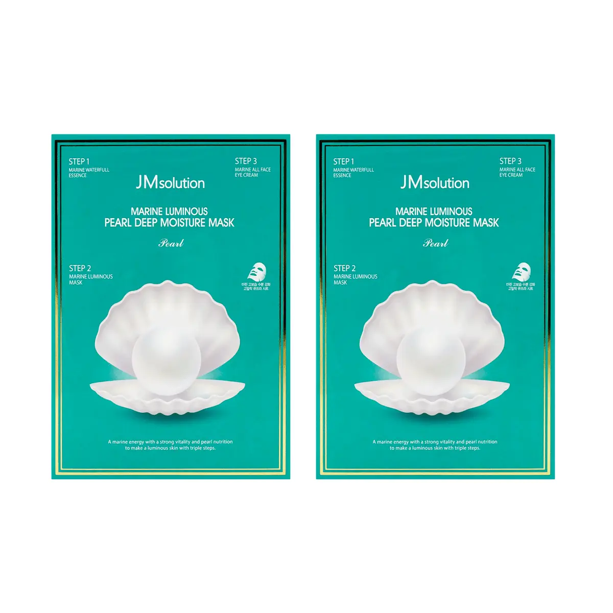 JMSOLUTION Pearl Deep Moisture Face Mask, Korean Sheet Mask for Anti-Aging & Brightening to Hydrate and Smooth Skin, Unscented, 20 Sheets, Gift, Glow Routine, Multi-Pack, Sensitive, Moisturizer