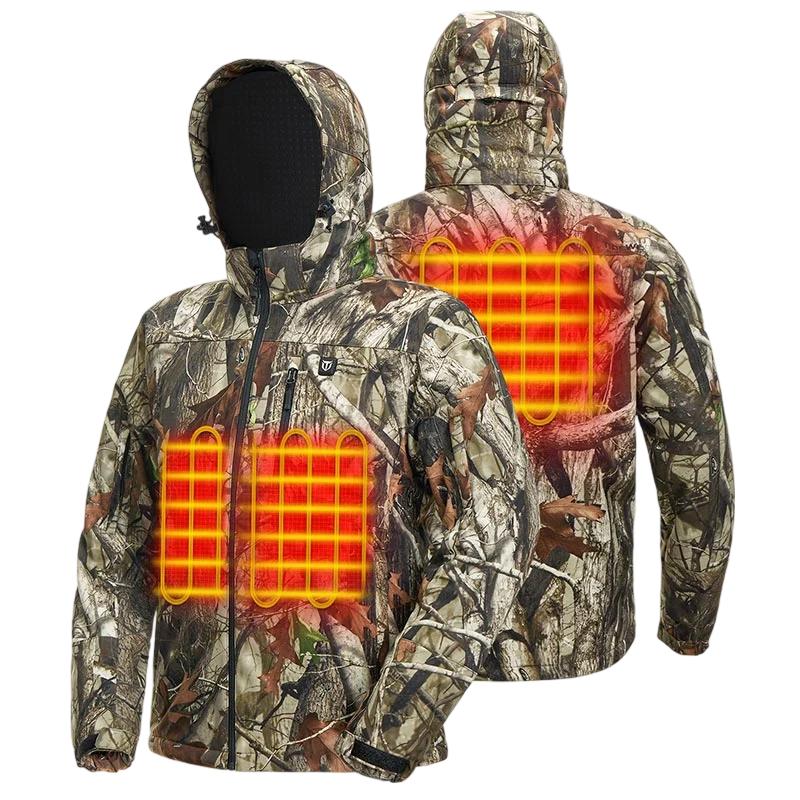 [Limited Size Clearance] TideWe Men's & Women's Soft Shell Heated Jacket Coat with Detachable Hood and Battery Pack Size S-XXXL
