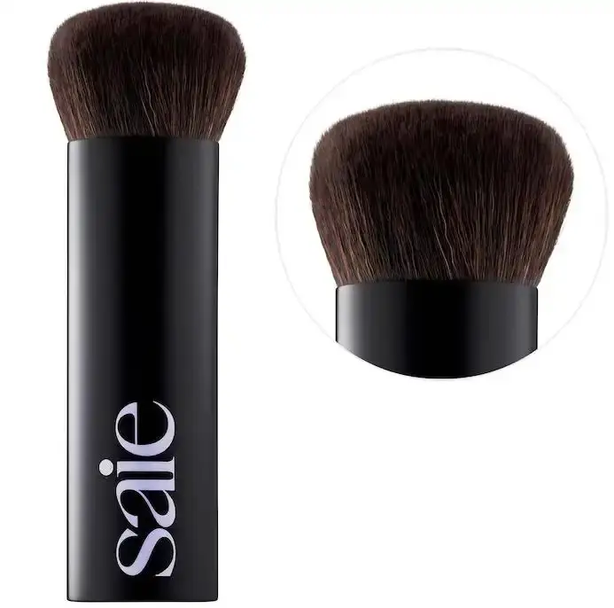 Saie The Big Buffing Brush - Sun Melt & Slip Tint Application Tool for Even Distribution and Seamless Finish - Makeup Brush for High Points of Face