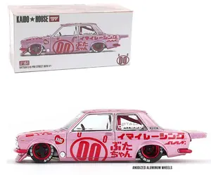 1:64 Datsun 510 Pro Street Buta V1 Pink Model Car KHMG161 by Kaido House x Mini GT
