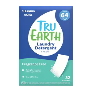 Fragrance Free Laundry Detergent Sheets | Hypoallergenic, Dye-Free, Vegan - Tru Earth