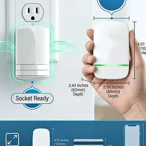 Smart Plug with Voltage Optimization & Surge Protection Temperature-Controlled Socket for Home Office Compact Plug and Play with Overload Overvoltage Protection Wall Outlet Extender Usb Multi Plug