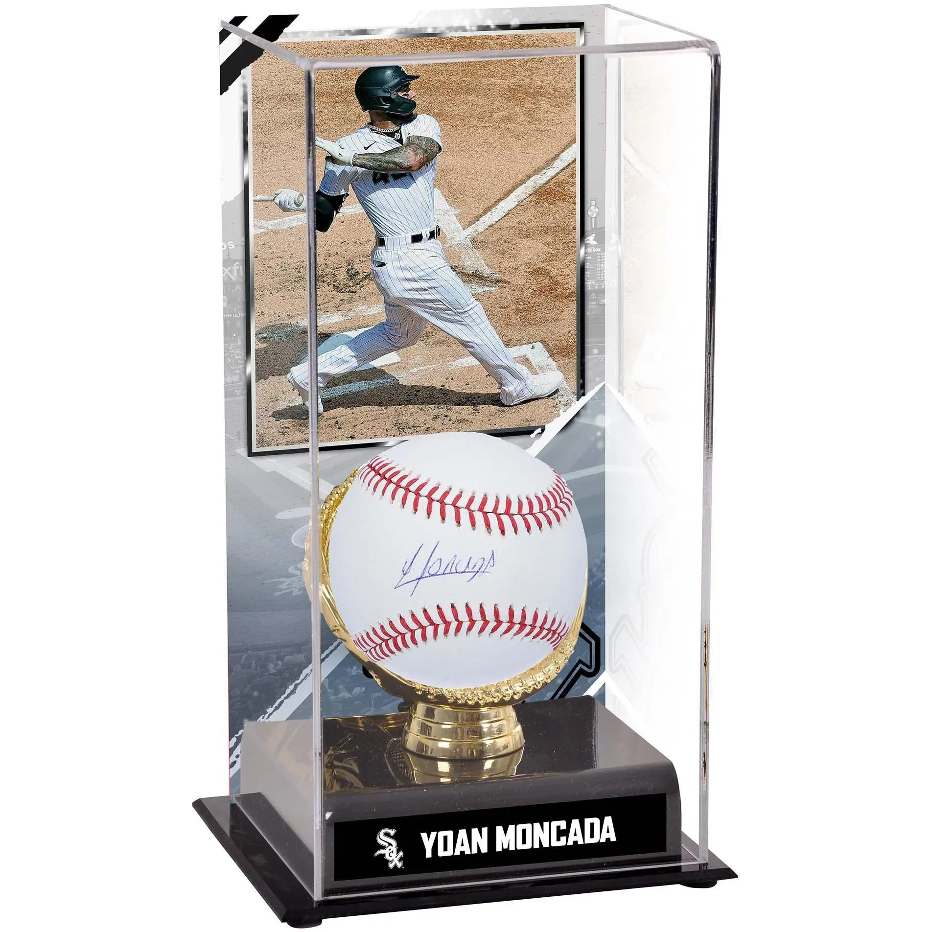 Yoan Moncada Chicago White Sox Autographed Baseball and Sublimated Baseball Display Case with Image - Fanatics Authentic Certified