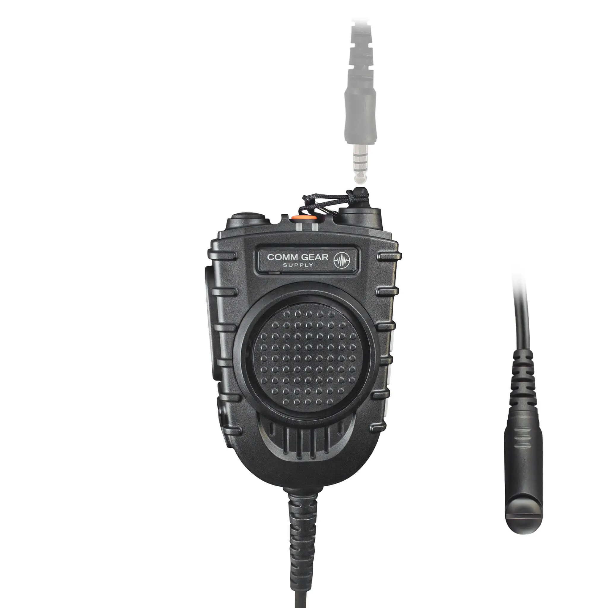 Speaker Mic w/ PTT Adapter for Headset: Amplified NATO/Military, Low Impedance Dynamic Mic Gentex, David Clark, Ops-Core, OTTO, Peltor, Savox, Helicopter - Harris XL-150/P, XG-100/P, XL-185/P/Pi, XL-200/P/Pi, XL-400 & More