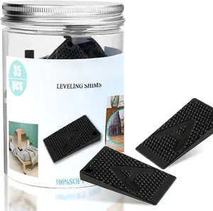 35 count Anti-Shake Furniture Wedge Kit: Table Levelers, Table Wedges & Rubber Furniture Shims | Non-Slip Cuttable Wedges for Uneven Floors (/Work - Dresser, Toilet, Piano|