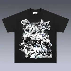 [SALE Up To 50% Off] Ceedee Lamb Graphic Tee, Y2K Crew Neck Streetwear T-Shirt, Unisex Crew Neck Tee, Vintage Football Graphic, Sports Player Bootleg Premium Style, Casual Cotton Fit 1 Sided