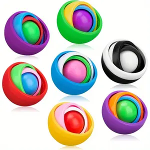 8pcs unique track ball finger toys, creative bead track infinite cube balls, Stress Relief Fidget, suitable for autism, ADHD, and sensory play, assorted colors